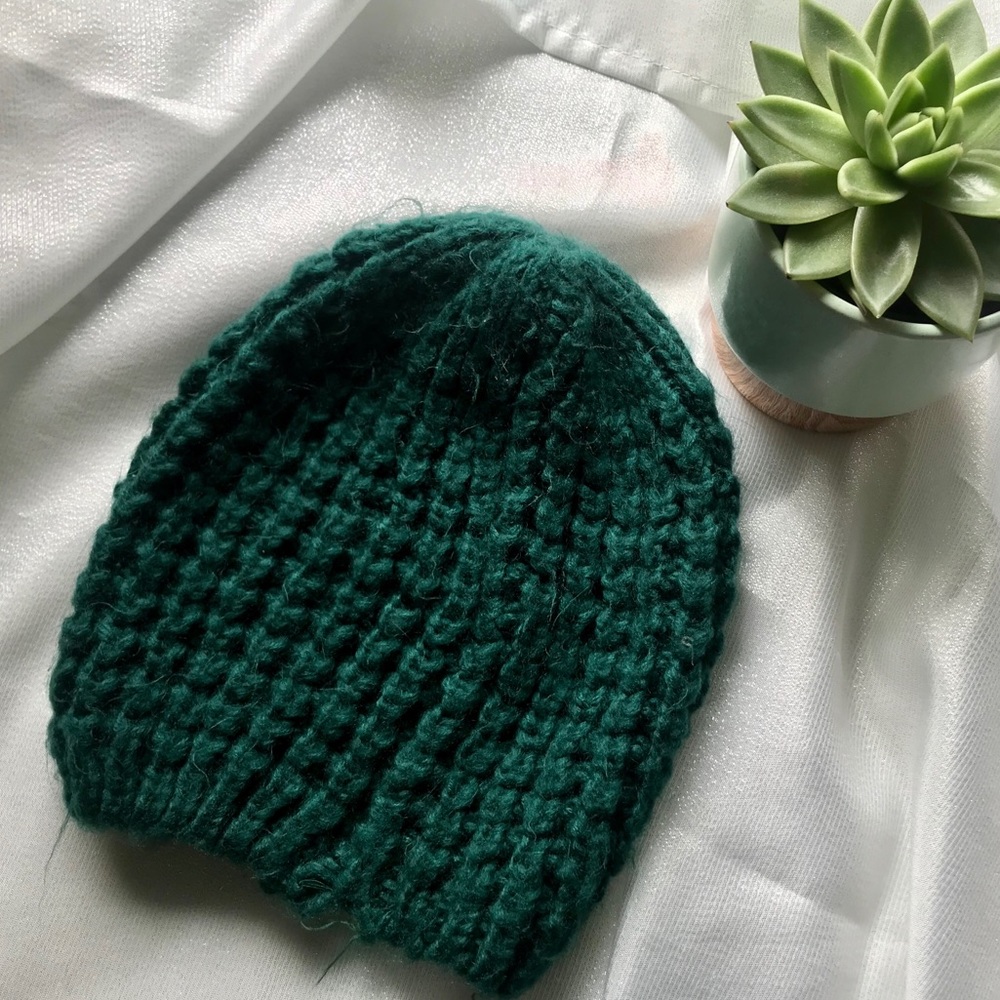 BP Chunky Knit Green Beanie